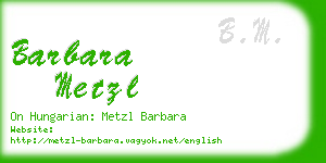 barbara metzl business card